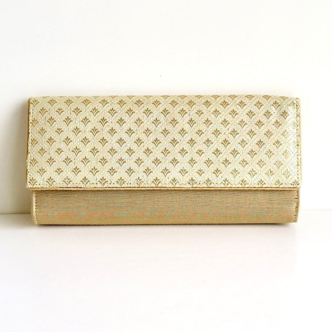 Gold and Cream Indian Clutch - Nomad Designs Online