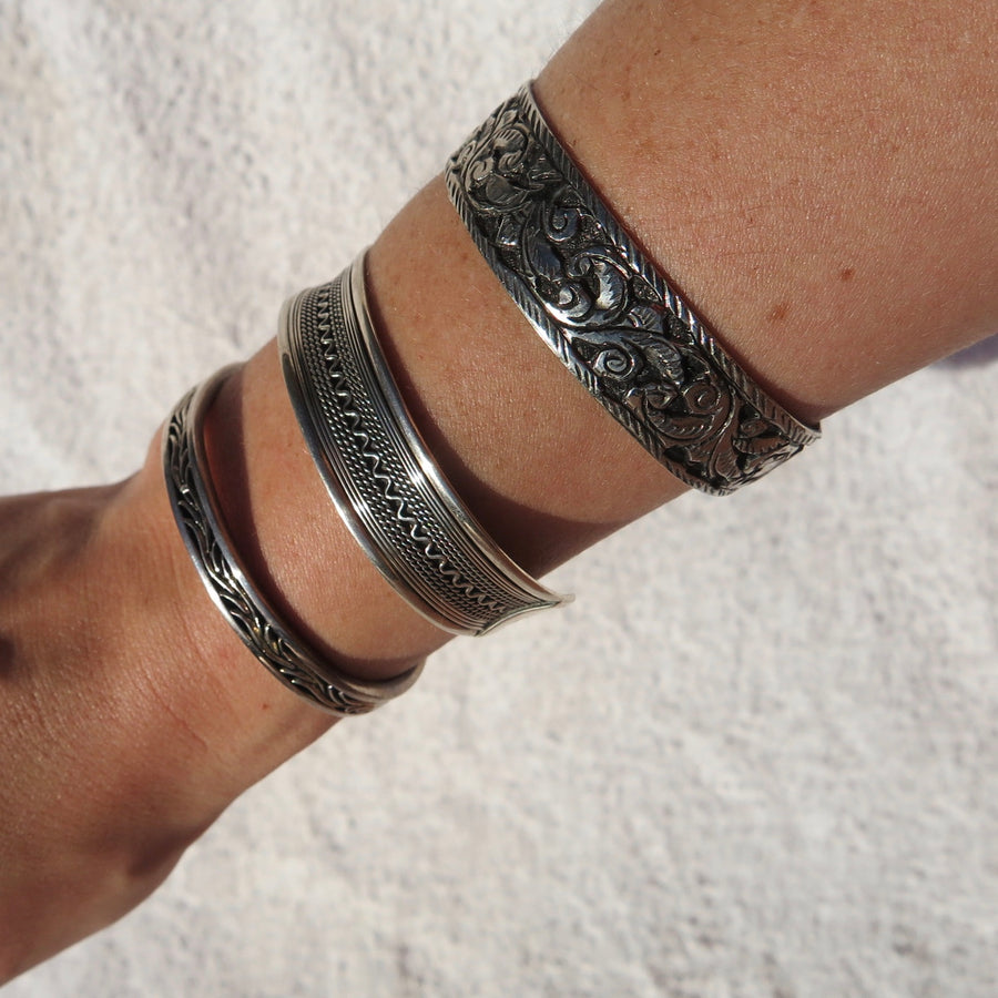 Black & Silver Vine, Bracelet - Nomad Designs Online